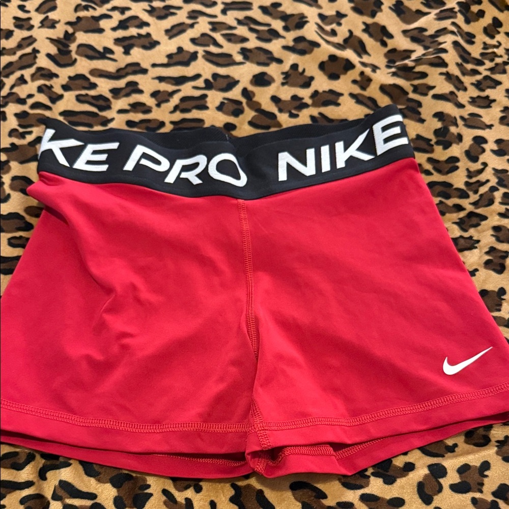 Nike Women's Red Athletic Shorts